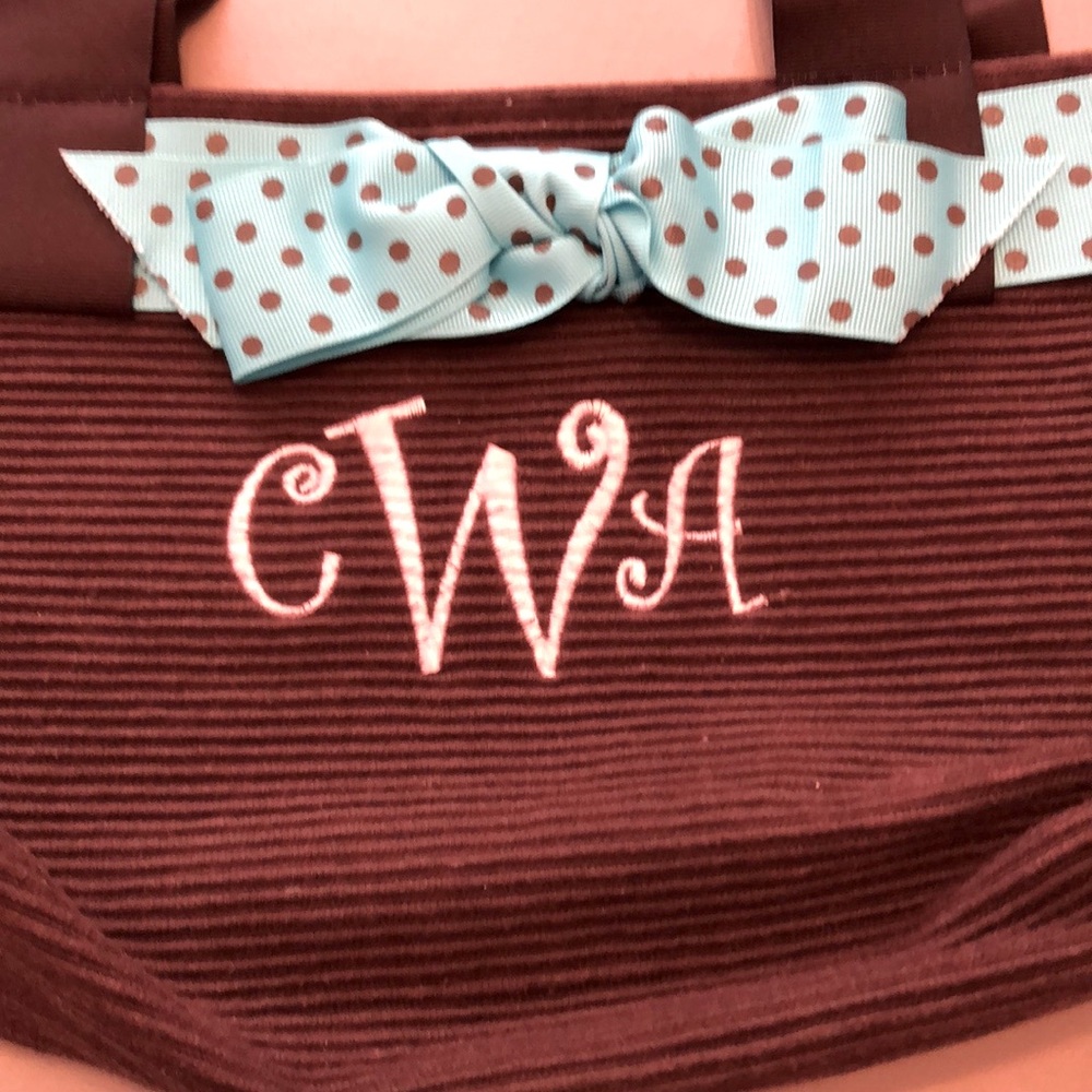 Small canvas tote with cWa monogram